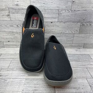Olukai Nohea Mesh Gray Orange 10188-4242 Slip On Shoes Men Size EU 40 US 7